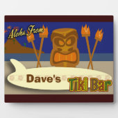Custom Tiki Bar Sign Fotoplatte (Vorderseite)