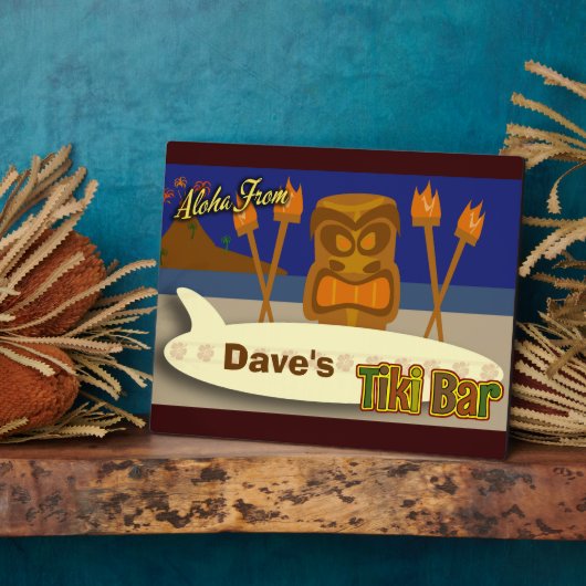 Custom Tiki Bar Sign Fotoplatte (Seite)