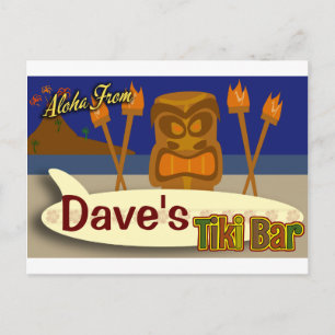 Custom Tiki Bar Sign Postkarte