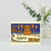 Custom Tiki Bar Sign Postkarte (Stehend Vorderseite)