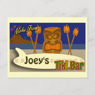 Custom Tiki Bar Sign Postkarte