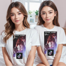 Custom tiktok Foto Promo T - Shirt
