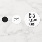 Custom Til Death Skeleton Wedding Konfetti (Rückseiten)