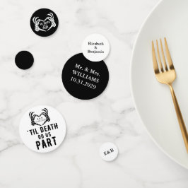 Custom Til Death Skeleton Wedding Konfetti