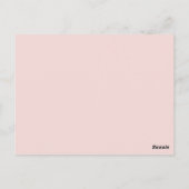 CUSTOM-TISCHNUMMER niedlich modernes Fingerabdruck Postkarte (Rückseite)