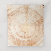 Custom Tischnummer Wood Rustic Wedding Platzkarte (Innenseite Aufgefaltet)