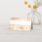 Custom Tischnummer Wood Rustic Wedding Platzkarte (Vorderseite)