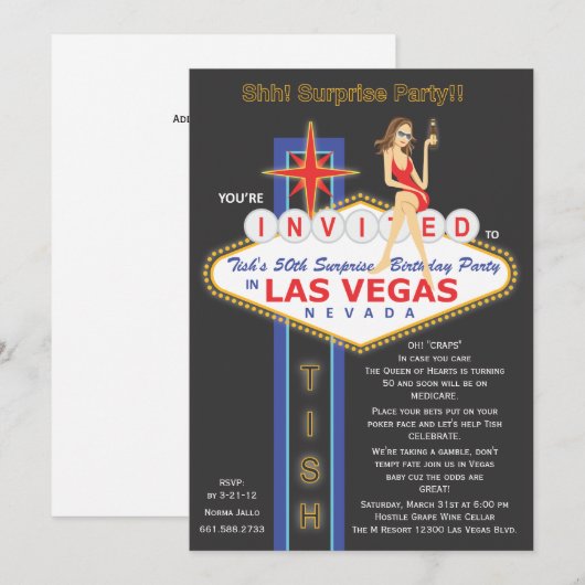 Custom - Tish 50. Einladung (Vorne/Hinten)