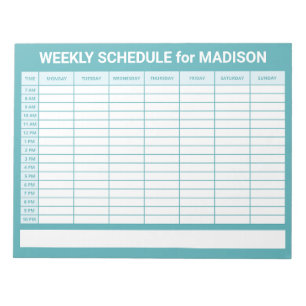 Custom Title Weekly Planner Notizblock