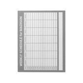 Custom Title Weekly Planner Notizblock (Rotiert)