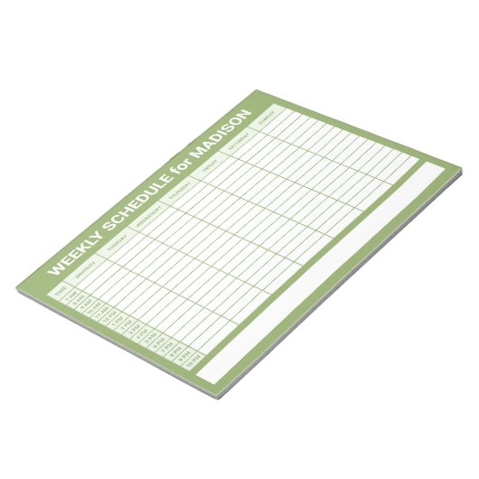 Custom Title Weekly Planner Notizblock (angewinkelt)