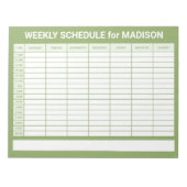 Custom Title Weekly Planner Notizblock (Vorderseite)