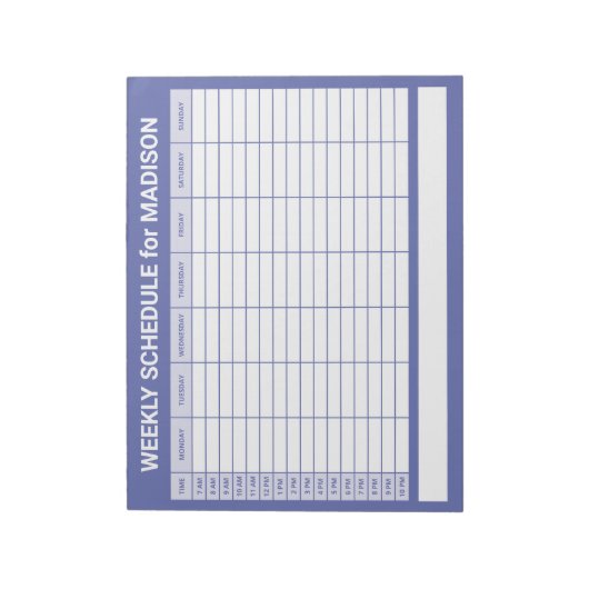 Custom Title Weekly Planner Notizblock (Rotiert)