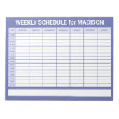 Custom Title Weekly Planner Notizblock (Vorderseite)