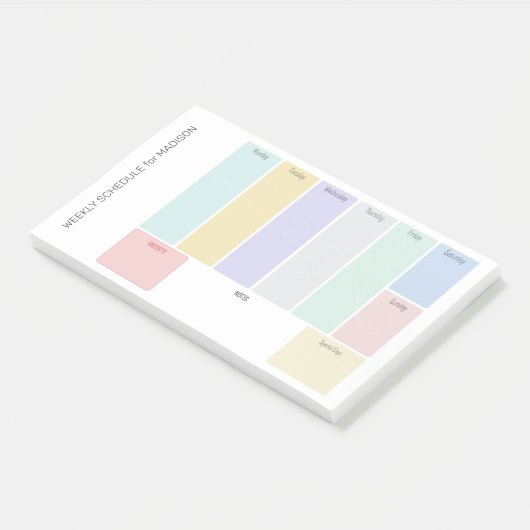 Custom Title Weekly Planner Post-it Klebezettel (angewinkelt)