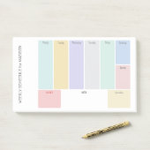 Custom Title Weekly Planner Post-it Klebezettel (Auf Schreibtisch)