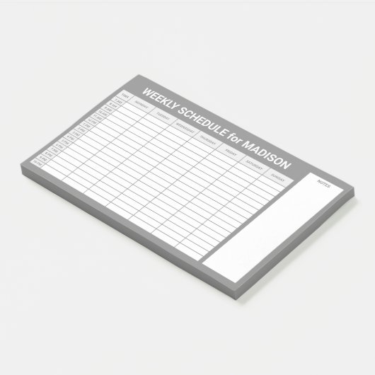 Custom Title Weekly Planner Post-it Klebezettel (angewinkelt)