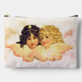 CUSTOM TOILETRY BAGS TWIN ANGELS WITH CLOUDS ZUBEHÖRTASCHE (Vorderseite)
