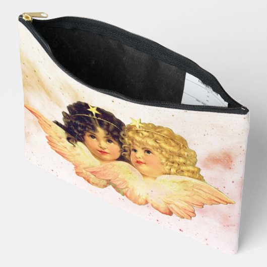CUSTOM TOILETRY BAGS TWIN ANGELS WITH CLOUDS ZUBEHÖRTASCHE (Offen)