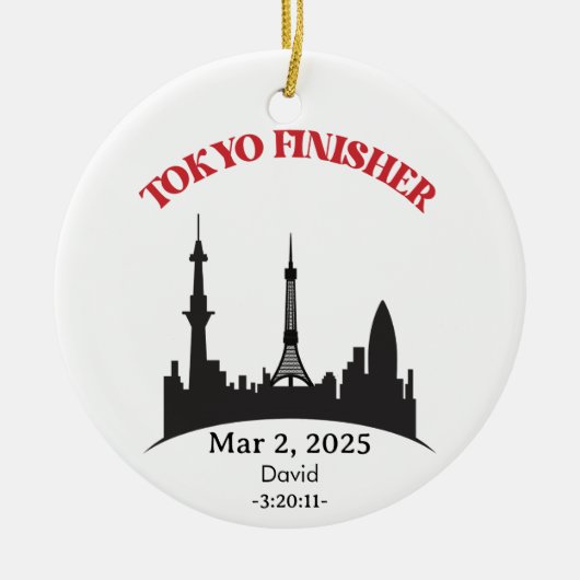 Custom Tokyo Marathon Finisher, Geschenk für Läufe Keramik Ornament (Vorne)
