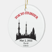 Custom Tokyo Marathon Finisher, Geschenk für Läufe Keramik Ornament (Links)