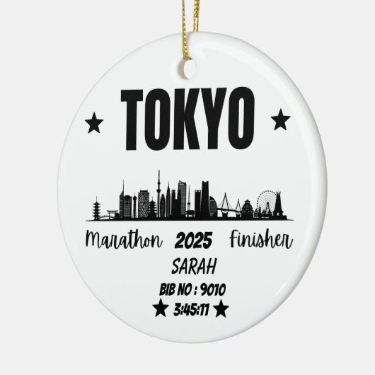 Custom Tokyo Marathon Finisher Geschenk für Marath Keramik Ornament (Links)