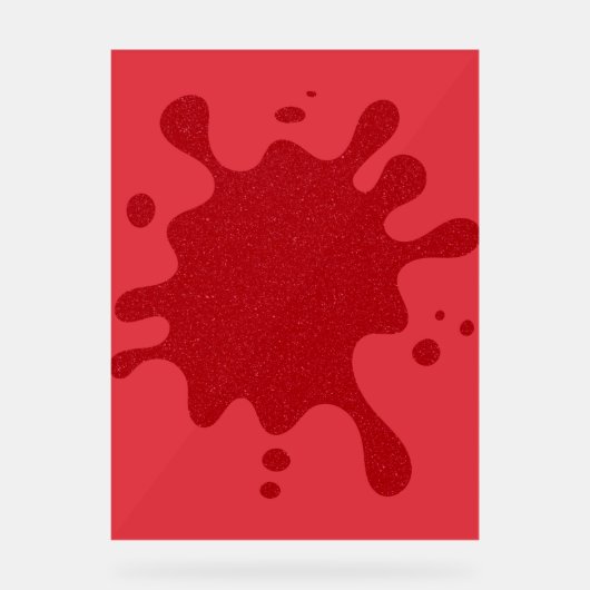 Custom Tomato Red Acrylic Welcome Sign Acrylschild (Vorderseite)