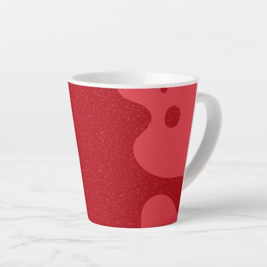 Custom Tomato Red Blob Mug – Editable Design Milchtasse (Rechte Ecke)