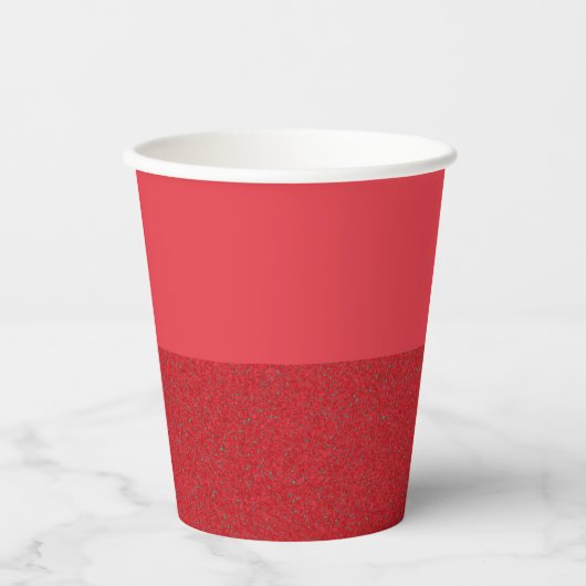 Custom Tomato Red Bottom Texture Cup Pappbecher (Vorderseite)