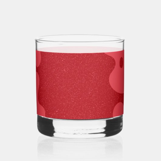 Custom Tomato Red Bubble Rocks Glass Whiskyglas (Links)