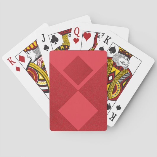 Custom Tomato Red Double Diamlaying Cards Spielkarten (Rückseite)