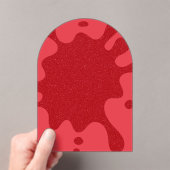 Custom Tomato Red Drip Acrylic Invitation Acryleinladungen (Insitu (Handheld))