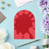 Custom Tomato Red Drip Acrylic Invitation Acryleinladungen (Insitu (Hochzeit))