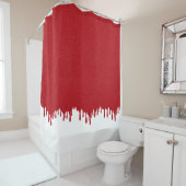 Custom Tomato Red Drip Gloss Shower Curtain Duschvorhang (Beispiel)