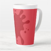 Custom Tomato Red Drip Latte Mug Milchtasse (Rechte Ecke)