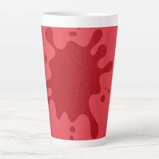 Custom Tomato Red Drip Latte Mug Milchtasse (Vorderseite)