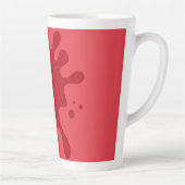 Custom Tomato Red Drip Latte Mug Milchtasse (Rechts)