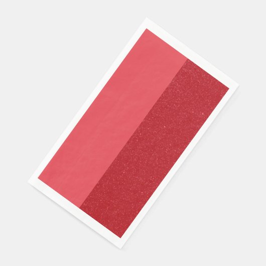 Custom Tomato Red Dual Panel Paper Napkin Serviette (Ecke)