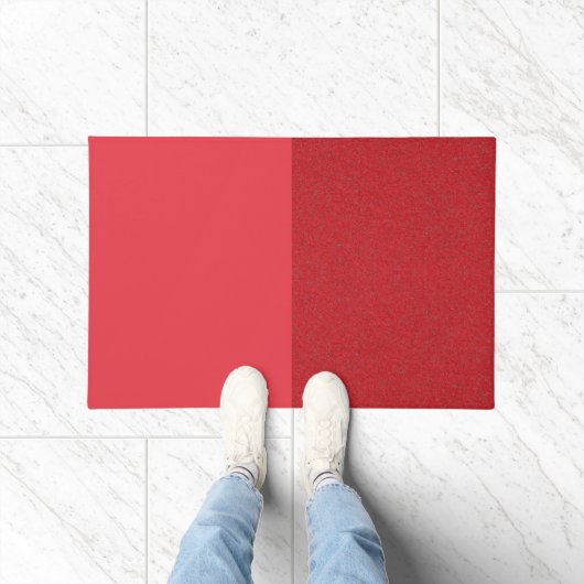 Custom Tomato Red Dualfinish Door Mat Fußmatte (Indoor)