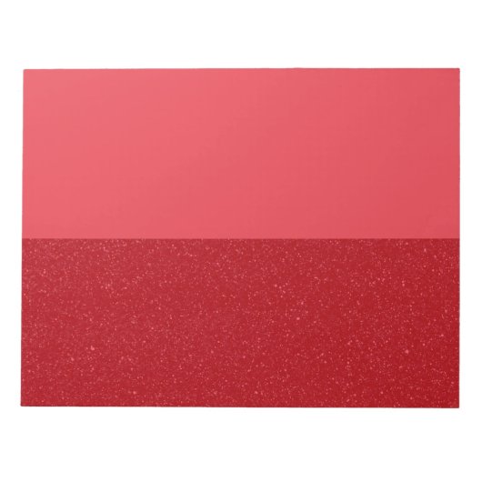 Custom Tomato Red Duo Horizontal Notepad Notizblock (Vorderseite)