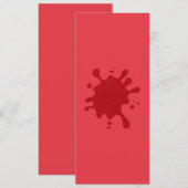 Custom Tomato Red Flat Card mit Textured Splash (Vorne/Hinten)
