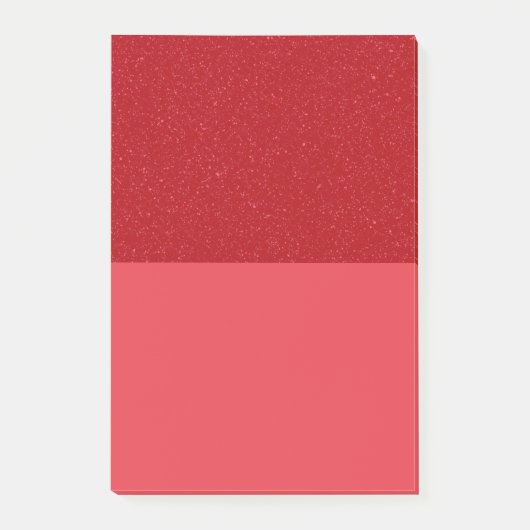 Custom Tomato Red Glitter Block Post-It Notes Klebezettel (Vorderseite)