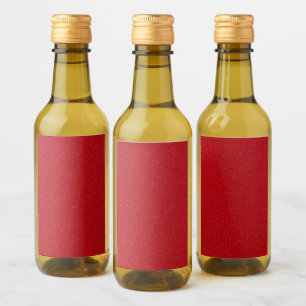 Custom Tomato Red Glitzer Look Mini Flaschen Label Weinetikett