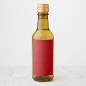 Custom Tomato Red Glitzer Look Mini Flaschen Label Weinetikett (Vorderseite)
