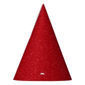 Custom Tomato Red Glitzer Party Hat (Set von 12) Partyhütchen (Links)