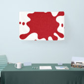 Custom Tomato Red Glitzer Splash Banner (Messe)