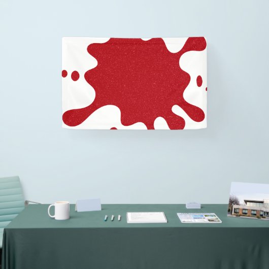 Custom Tomato Red Glitzer Splash Banner (Messe)