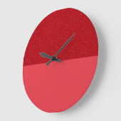 Custom Tomato Red Half Split Clock Große Wanduhr (Winkel)