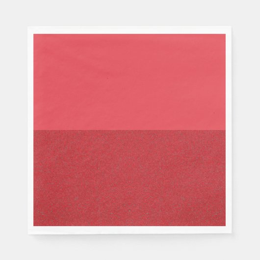 Custom Tomato Red Horizontal Split Paper Napkins Serviette (Vorderseite)