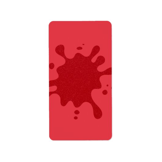 Custom Tomato Red Ink Blot Return Address Label Adressaufkleber (Vorne)